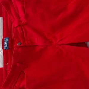 Old Navy women's red Rockstar mid-rise, size 10 regular.